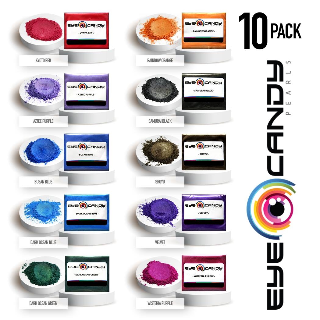 30 Color Pigment Powder Variety Pack Set W